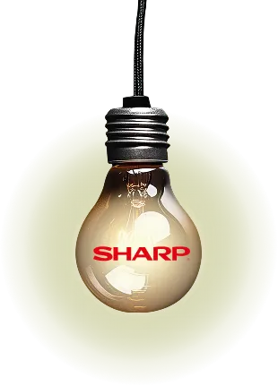 Ampoule suspendue au logo Sharp