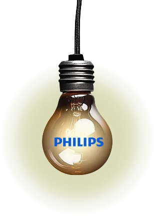 Ampoule suspendue au logo Philips